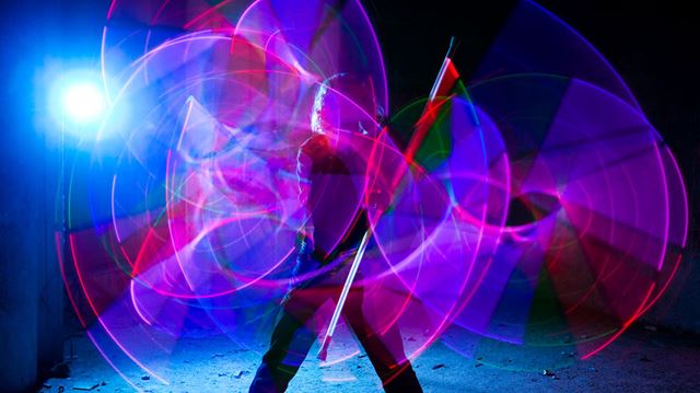 Free things to do this week: light dancer at Nottingham Light Night